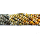 Bumblebee Jasper Hand Cut Faceted Rondelle Beads 12 inch 105 pieces - The Bead Traders