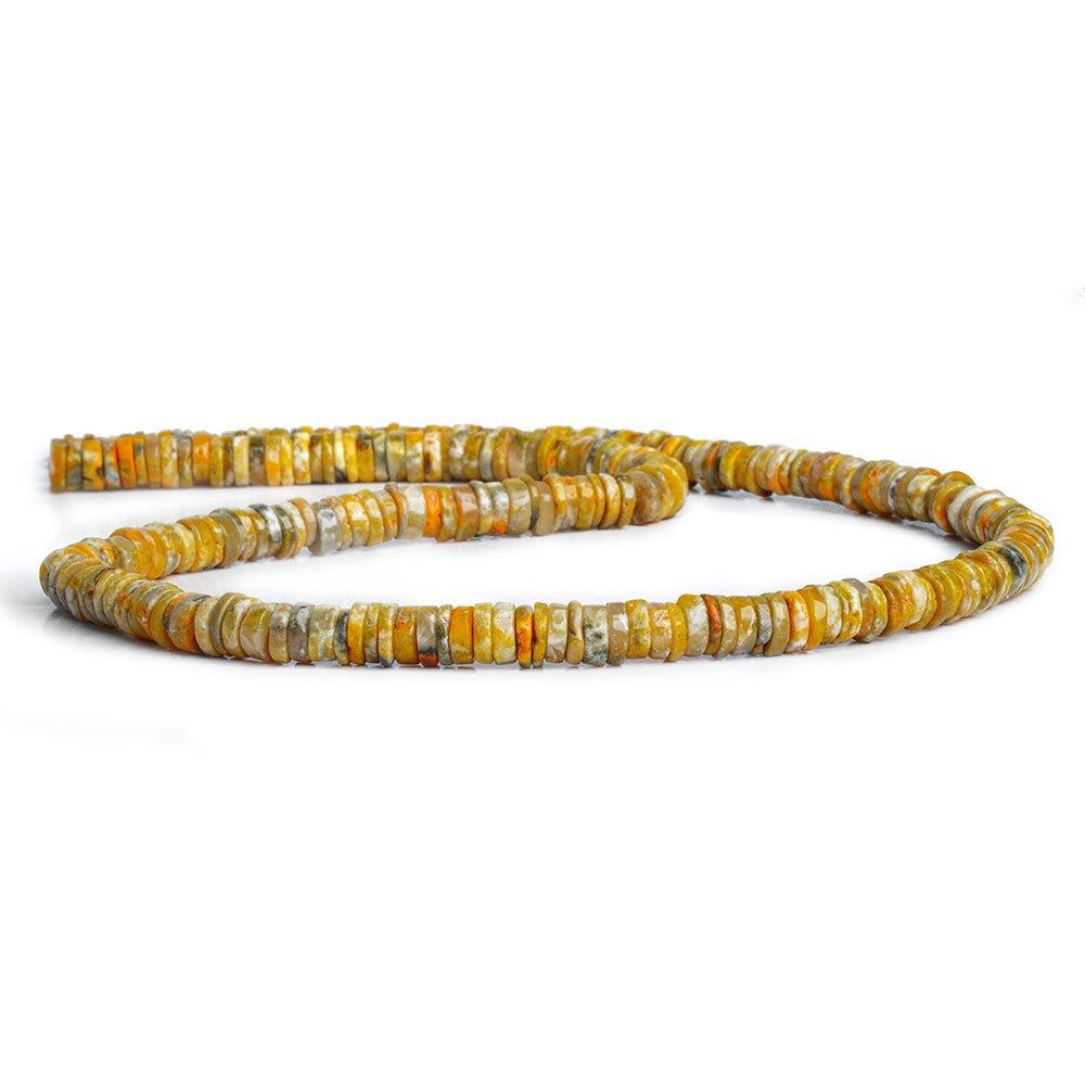 Bumblebee Jasper Plain Heishi Beads 16 inch 250 pieces - The Bead Traders