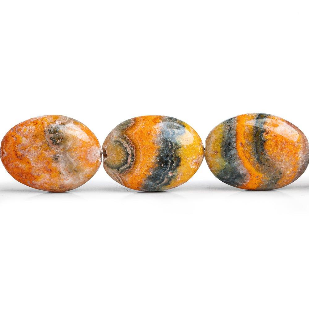 Bumblebee Jasper Plain Oval Beads 7.5 inch 12 pieces - The Bead Traders
