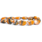 Bumblebee Jasper Plain Oval Beads 7.5 inch 12 pieces - The Bead Traders