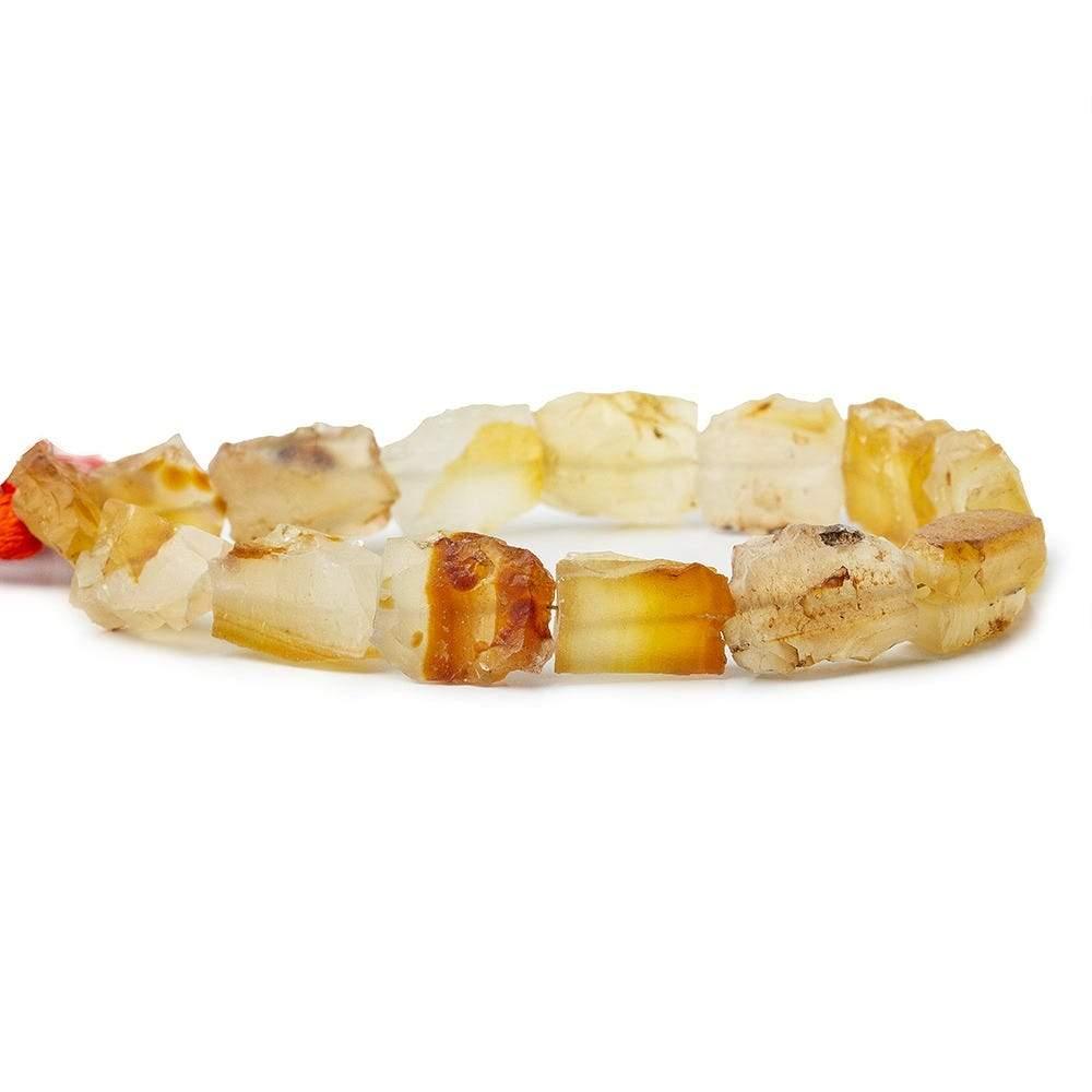 Calypso Sunset Agate Beads Hammer Faceted Square and Rectangle - The Bead Traders