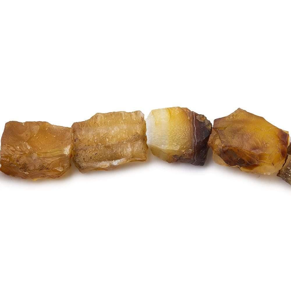 Calypso Sunset Agate Beads Hammer Faceted Square and Rectangle 8 inch 13 pcs - The Bead Traders