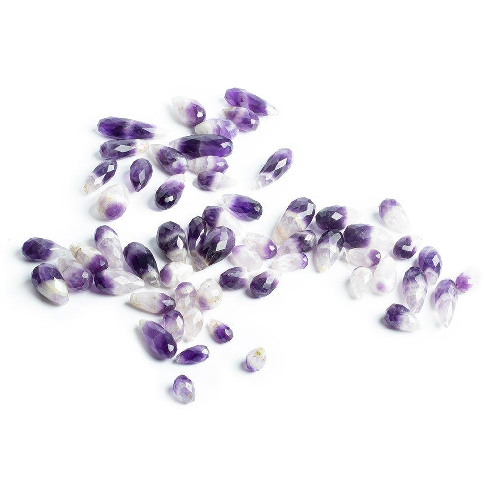 Came Amethyst Faceted Teardrop Beads 57 pieces - The Bead Traders