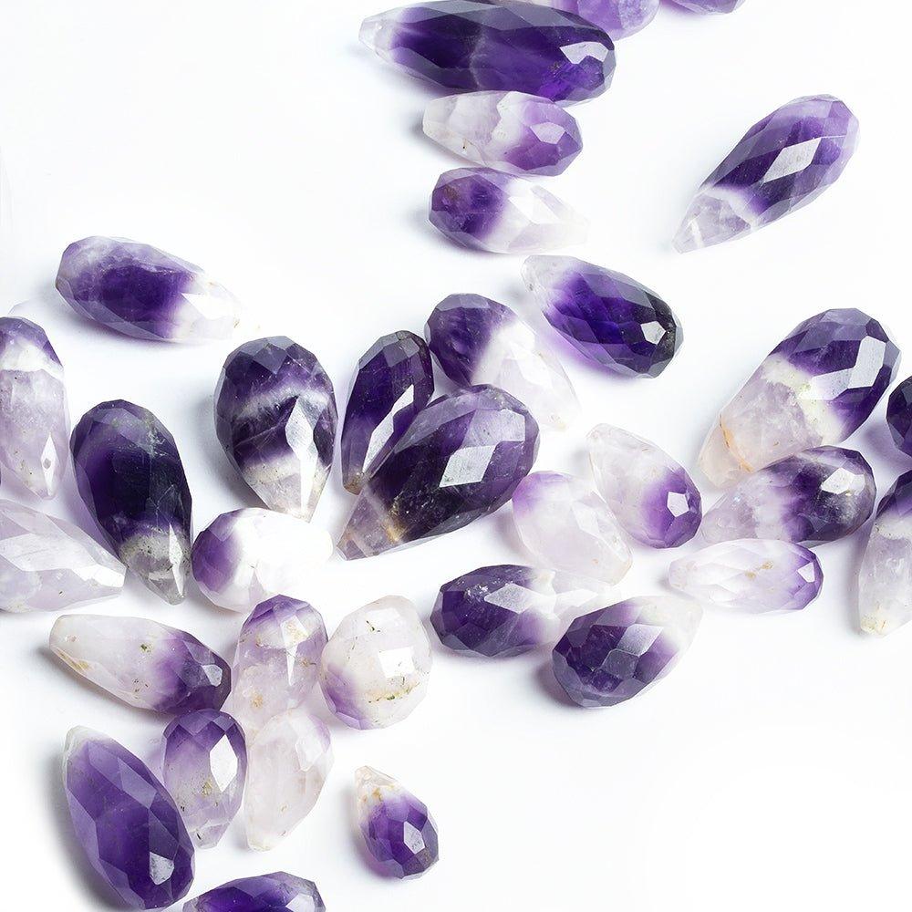 Came Amethyst Faceted Teardrop Beads 57 pieces - The Bead Traders