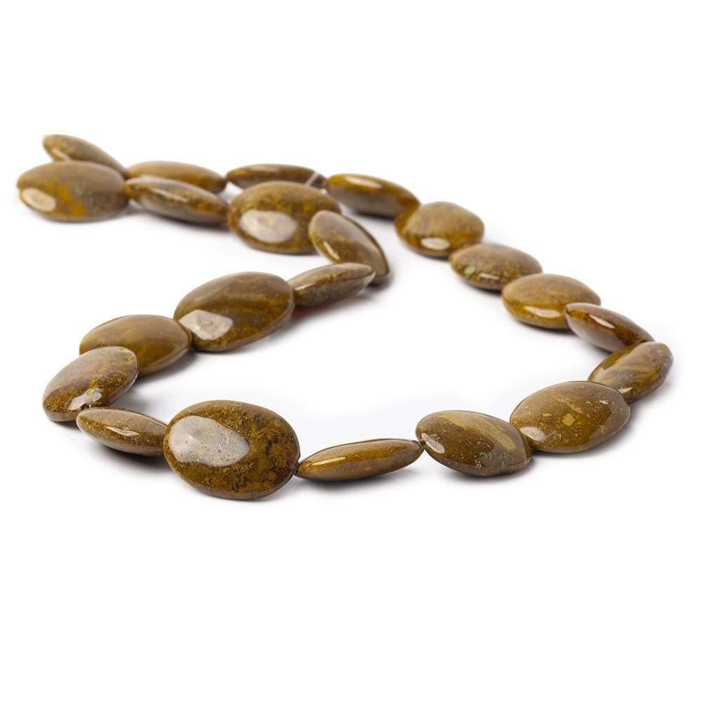 Camel Jasper Plain Oval Beads 16 inch 22 pieces - The Bead Traders