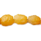 Cantalope Orange Agate Hammer Faceted Oval Beads - The Bead Traders