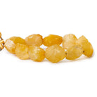 Cantalope Orange Agate Hammer Faceted Oval Beads - The Bead Traders