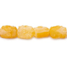 Cantalope Orange Agate Hammer Faceted Rectangle Beads 14 pieces - The Bead Traders