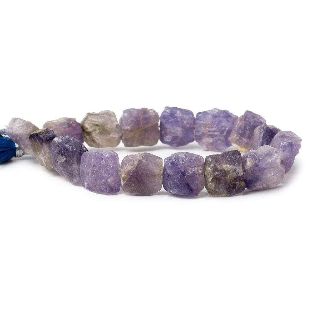 Cape Amethyst Beads Tumbled Hammer Faceted Square 8 inch 15 pieces - The Bead Traders
