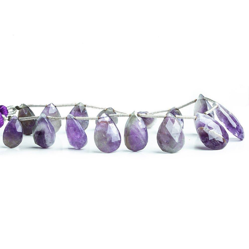 Cape Amethyst Faceted Pear Beads 8 inch 15 pieces - The Bead Traders