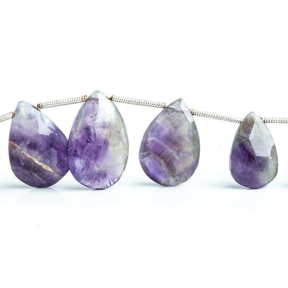 Cape Amethyst Faceted Pear Beads 8 inch 15 pieces - The Bead Traders