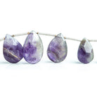 Cape Amethyst Faceted Pear Beads 8 inch 15 pieces - The Bead Traders