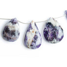 Cape Amethyst Faceted Pear Beads 8 inch 9 pieces - The Bead Traders