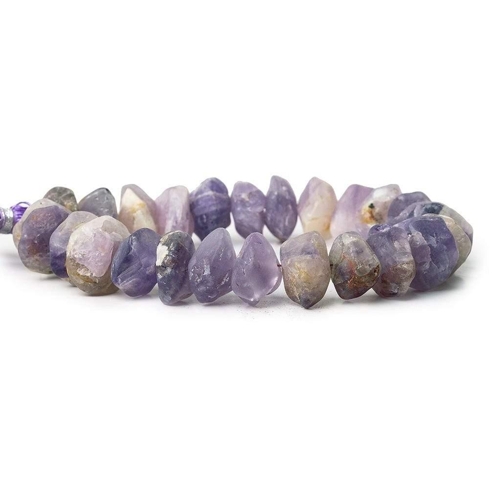 Cape Amethyst Hammer Faceted Disc Beads 8 inch 25 pieces - The Bead Traders