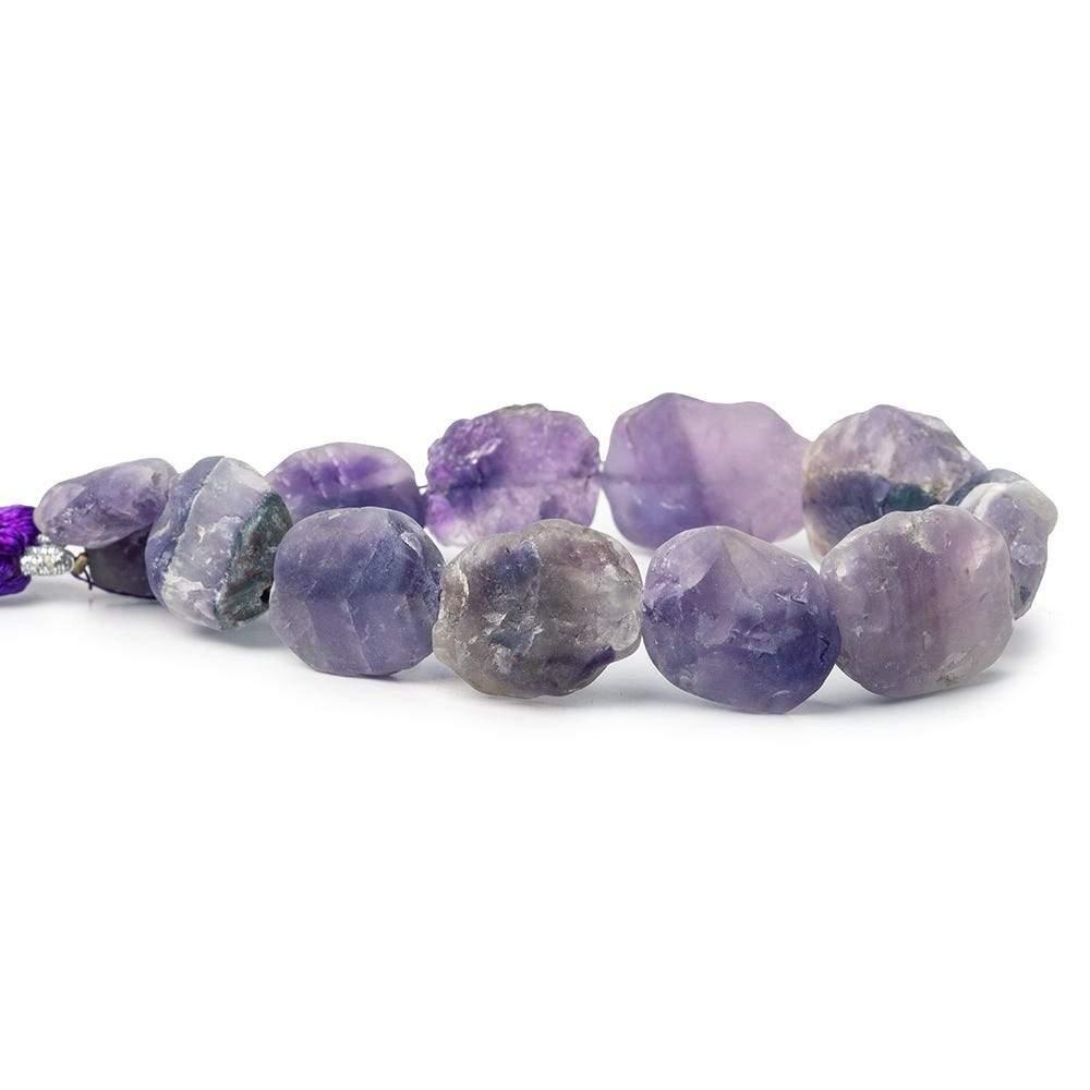 Cape Amethyst Hammer Faceted Oval Beads 8 inch 13 pieces - The Bead Traders