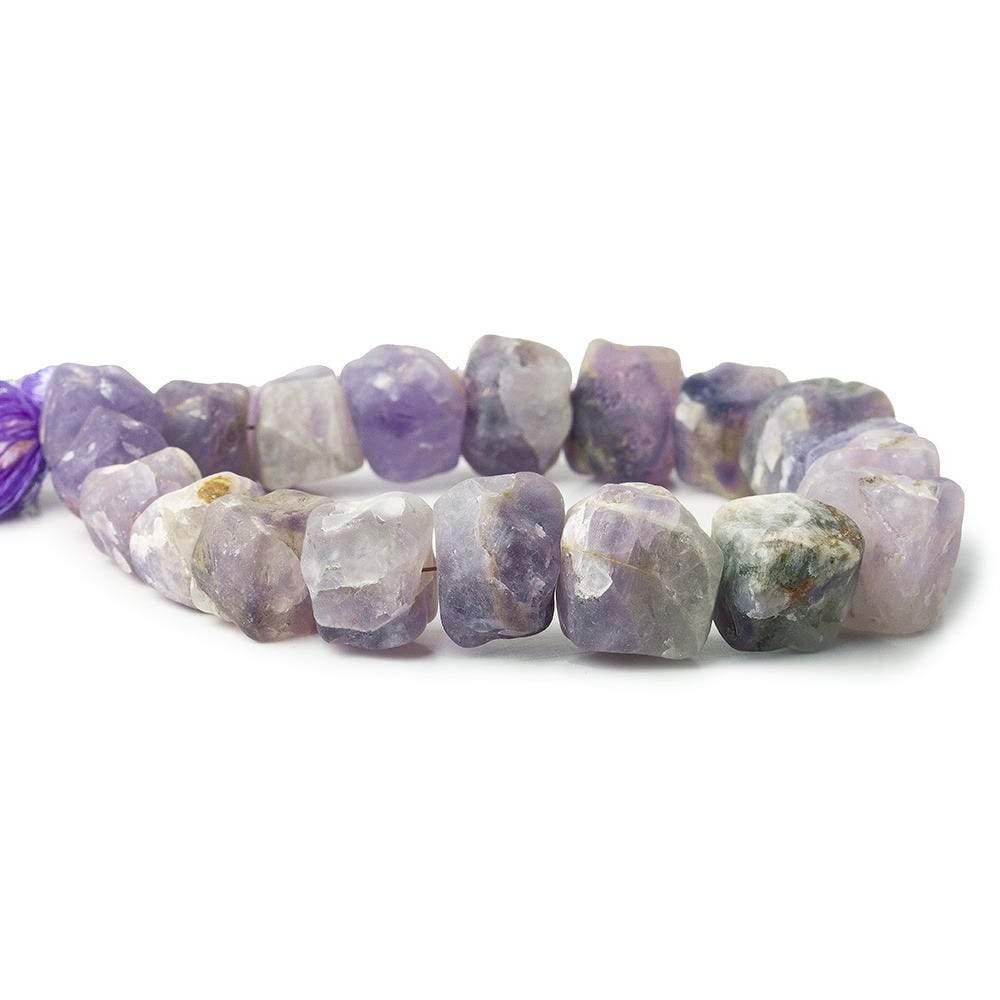 Cape Amethyst Tumbled Hammer Faceted Cube Beads 8 inch 19 pieces - The Bead Traders