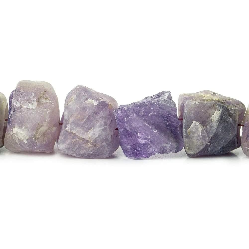 Cape Amethyst Tumbled Hammer Faceted Cube Beads 8 inch 19 pieces - The Bead Traders