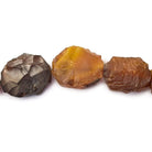 Caramel Agate Beads Hammer Faceted Ovals - The Bead Traders