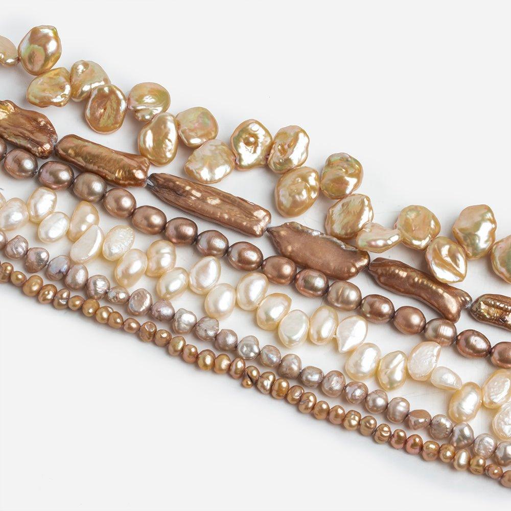 Caramel Frappe Pearls - Lot of 6 - The Bead Traders