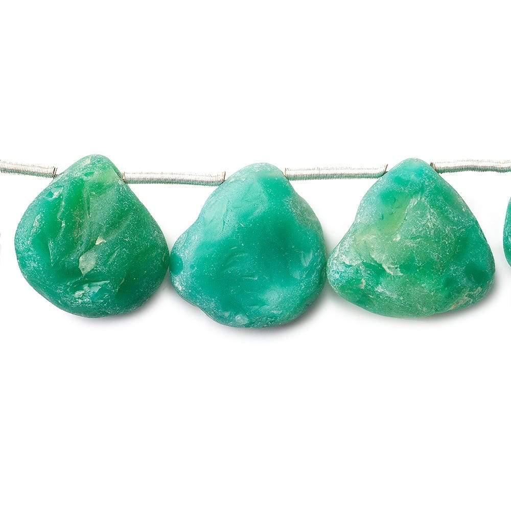 Caribbean Teal Agate Beads Tumbled Hammer Faceted Trillion 8 inch 12 pcs - The Bead Traders