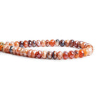Carnelian & Agate Faceted Rondelle Beads 7.5 inch 40 pieces - The Bead Traders