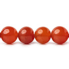 Carnelian Beads Plain 9mm diameter Rounds, 14" length, 43 pcs - The Bead Traders