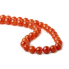 Carnelian Beads Plain 9mm diameter Rounds, 14" length, 43 pcs - The Bead Traders