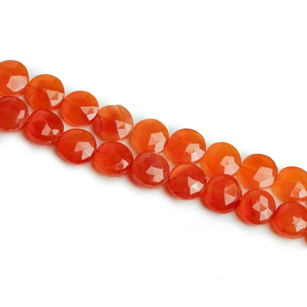 Carnelian Faceted Coins - Lot of 2 - The Bead Traders