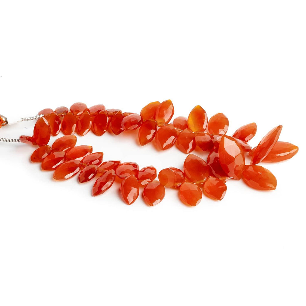 Carnelian Faceted Marquises 7 inch 50 beads - The Bead Traders