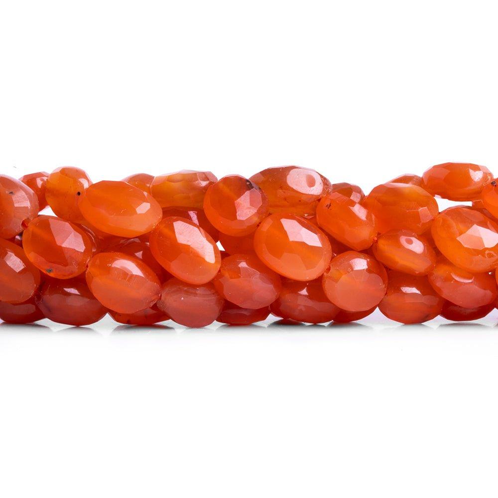 Carnelian Faceted Oval Beads 12 inch 30 pieces - The Bead Traders
