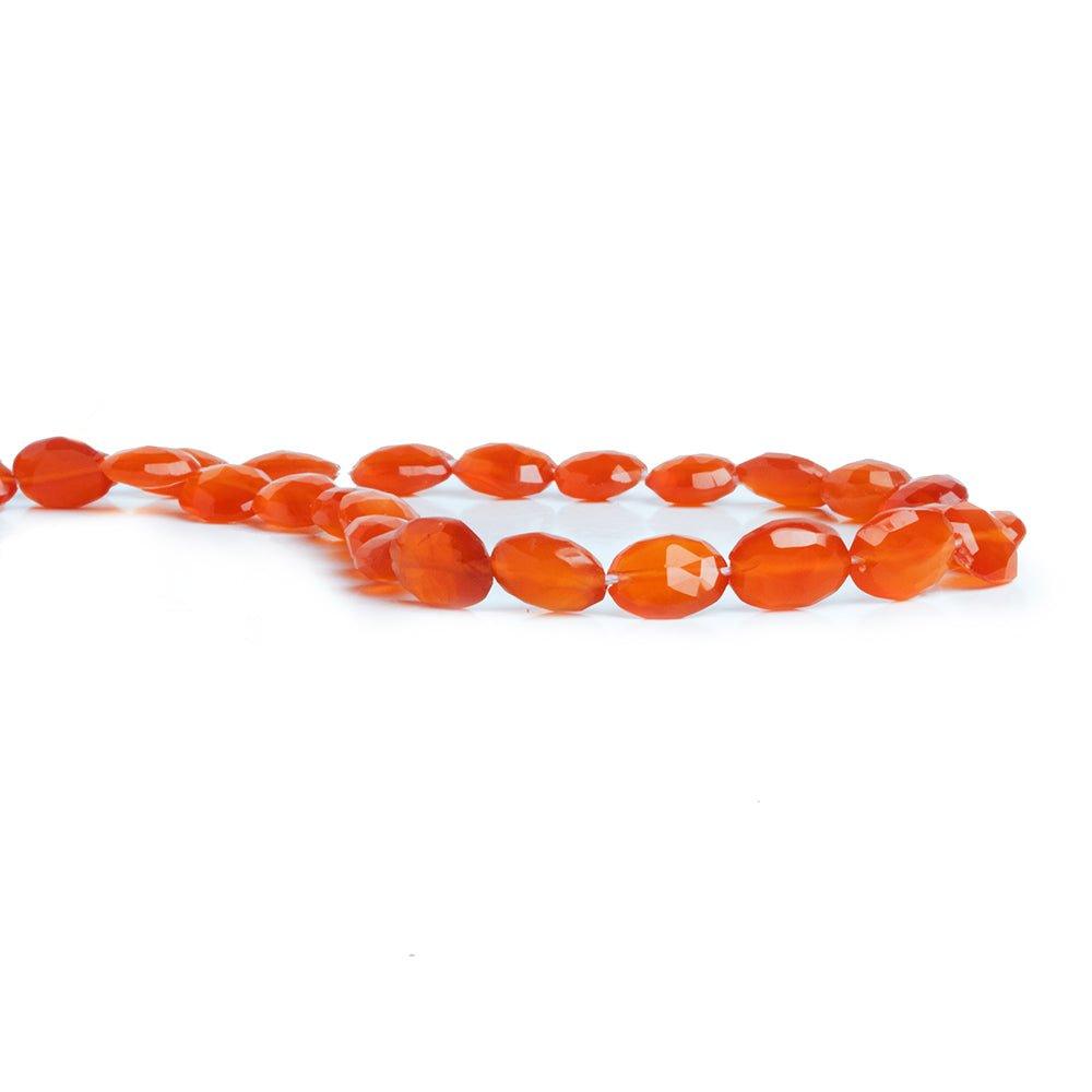 Carnelian Faceted Oval Beads 8 inch 25 pieces - The Bead Traders