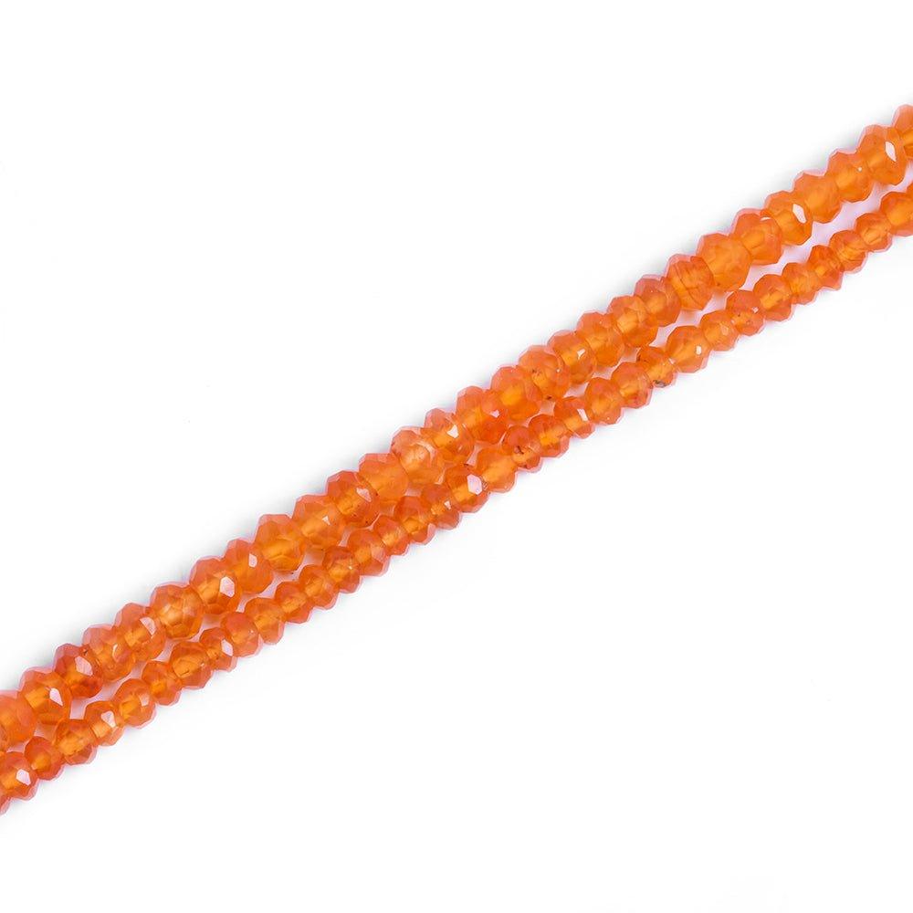 Carnelian Faceted Rondelle Beads - Lot of 2 - The Bead Traders