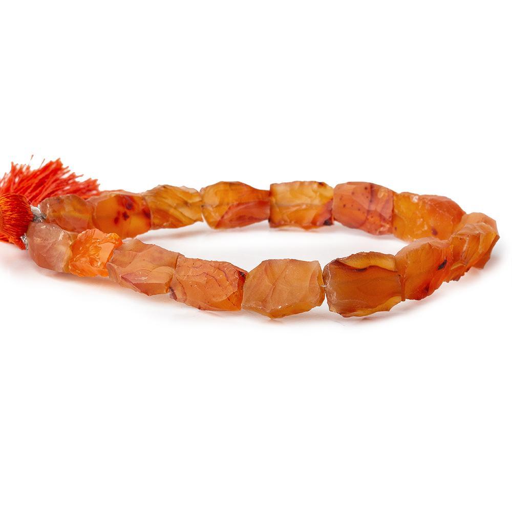 Carnelian Hammer Faceted Rectangle Beads 8 inch 12 pieces - The Bead Traders