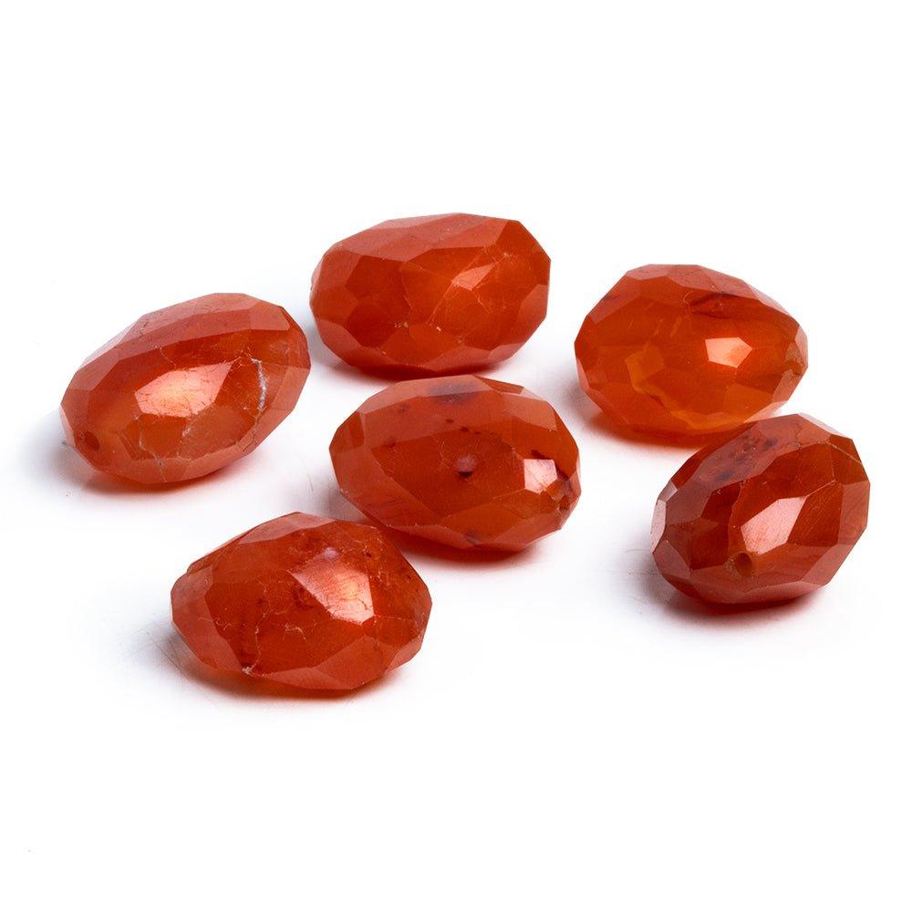 Carnelian Large Faceted Nugget Focal Bead 1 Piece - The Bead Traders