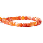 Carnelian Orange Agate faceted cubes 7x7mm average 7.5 inch 28 beads - The Bead Traders