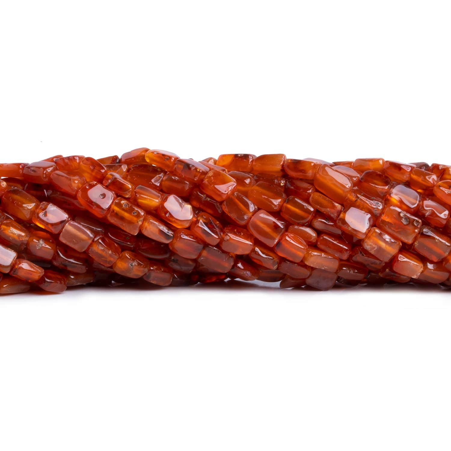 Carnelian Plain Rectangles 14 inch 50 beads - The Bead Traders
