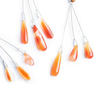 Carnelian Plain Teardrop Focal Beads 3 Pieces - The Bead Traders