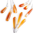 Carnelian Plain Teardrop Focal Beads 3 Pieces - The Bead Traders