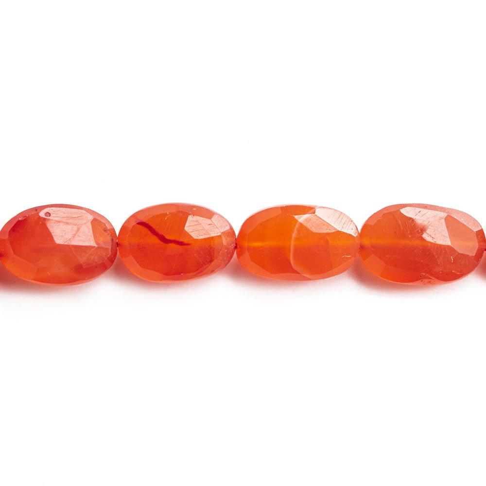 Carnelian straight drilled faceted nuggets 13 inch 28 beads 8x7mm - 13x8mm - The Bead Traders