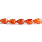 Carnelian straight drilled faceted teardrops 14.5 inches 30 beads - The Bead Traders