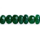 Carved Green Onyx Plain Rondelle Beads 10 inch 35 pieces - The Bead Traders