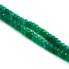 Carved Green Onyx Rondelles - Lot of 2 - The Bead Traders