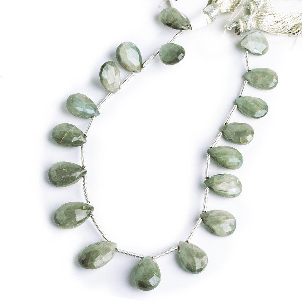 Cats Eye Quartz Beads Faceted 10-12mm Top Drilled Pears - The Bead Traders