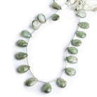 Cats Eye Quartz Beads Faceted 10-12mm Top Drilled Pears - The Bead Traders