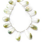 Cat's Eye Quartz faceted pears 8 inch 17x8mm - 26x12mm - The Bead Traders