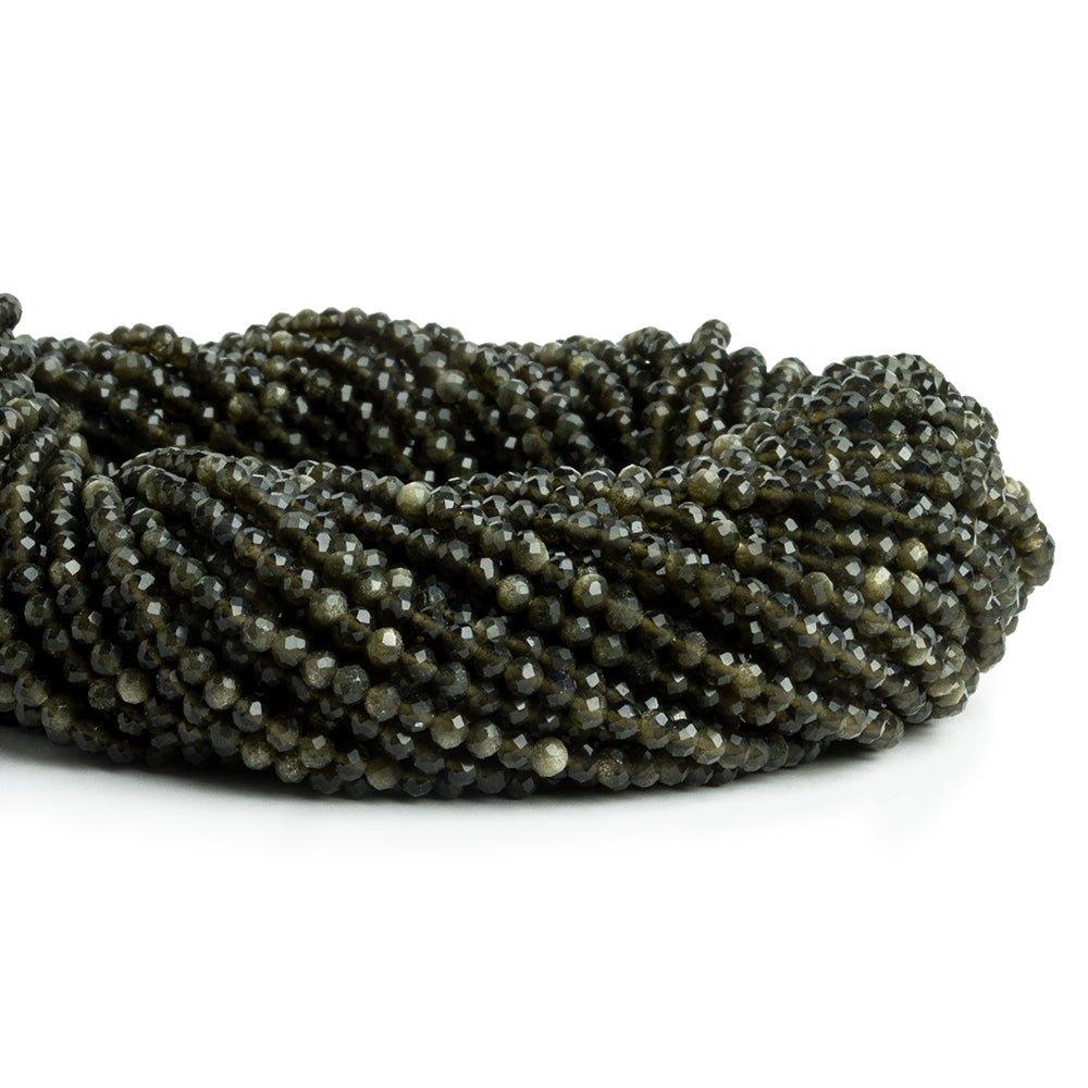 Cat's Eye Quartz Faceted Round Beads 12 inch 130 pieces - The Bead Traders