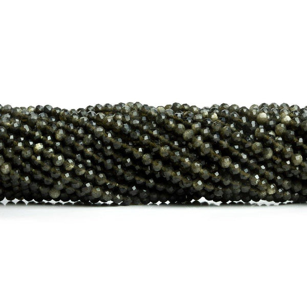 3mm Cat's Eye Quartz Faceted Round Beads 12 inch 130 pieces