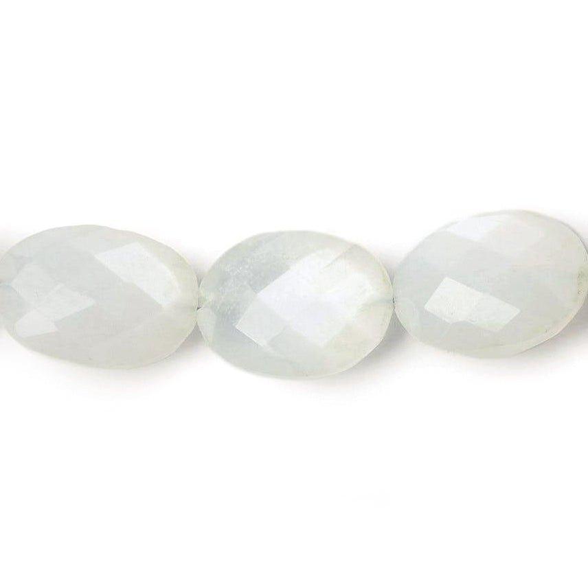 Ceylon Moonstone faceted oval 8 inch 14 Beads - The Bead Traders