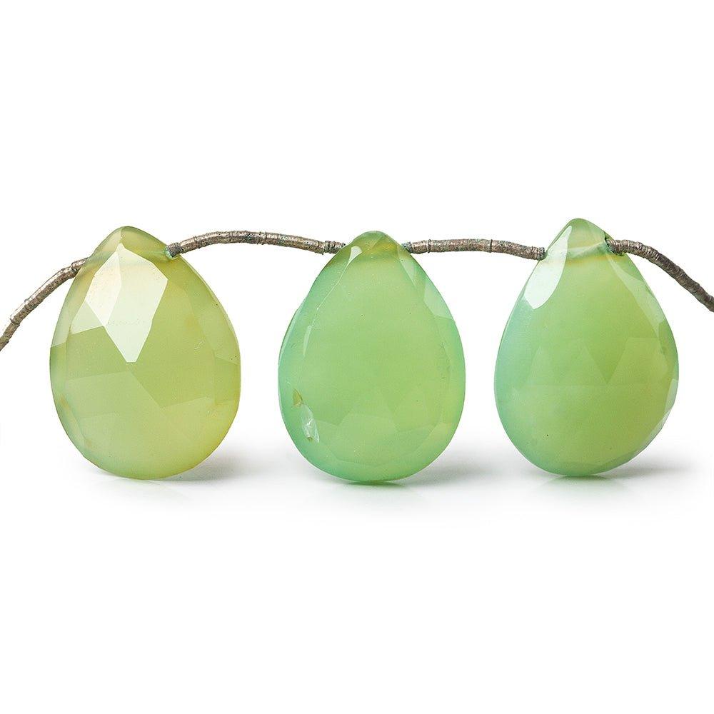 Chalcedony Beads Faceted 17-20mm Top Drilled Pears - The Bead Traders