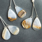 Chalcedony Plain Pear Focal Beads 2 Pieces - The Bead Traders